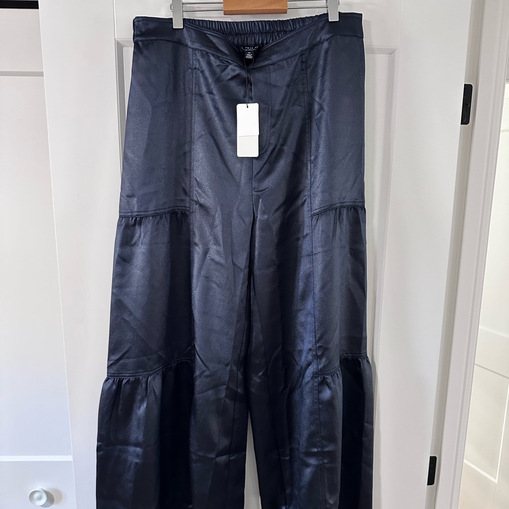 Current Air Navy Wide-Leg Pants